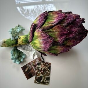 John Derian for Target Beaded Artichoke Vegetable Novelty Pillow NWT